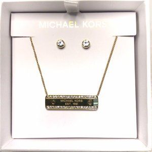 NIB - Michael Kors Bar Necklace Set